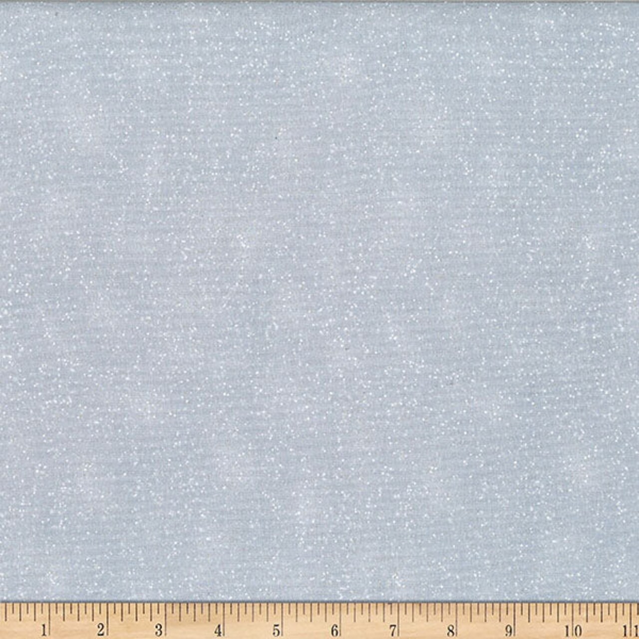 Fabric Hoffman Holiday Classics Frost Silver Metallic Speckle by the Quarter Yard G8555-113S